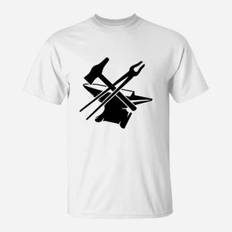 Anvil With Hammer And Tongs T-Shirt - Seseable