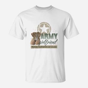 Army Girlfriend Supporting, best friend gifts, birthday gifts for friend, gifts for best friend T-Shirt - Seseable