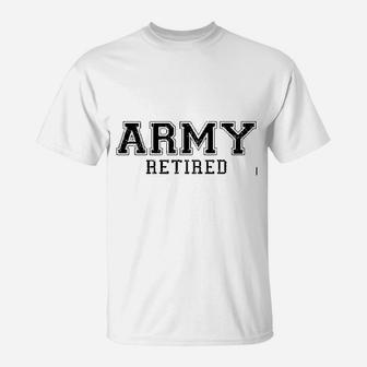 Army Retired Black T-Shirt - Seseable