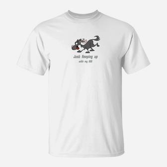 Art Funny Dog Agility Black Spaniel T-Shirt - Seseable
