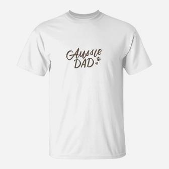 Aussie Dad Australian Shepherd Dog Dad T-Shirt - Seseable