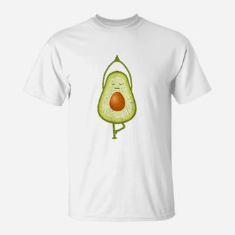 Avocado Yoga Funny Namaste Meditation Vegan T-Shirt - Seseable