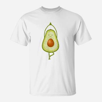 Avocado Yoga Funny Namaste Meditation Vegan T-Shirt - Seseable