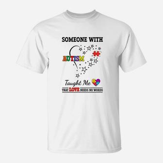 Awareness Support Autistic Gift For Mom Dad T-Shirt - Seseable