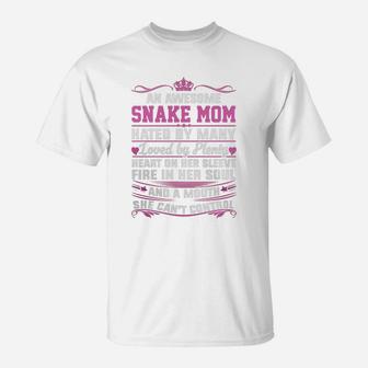 Awesome Snake Mom Best Shirts For Women T-Shirt - Seseable