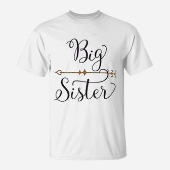 Baby Girls Big Sister, sister presents T-Shirt - Seseable