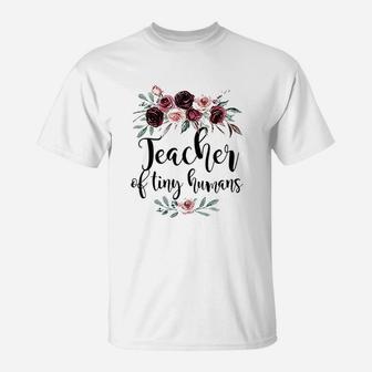 Back To School Gift Prek Kindergarten Teacher Of Tiny Humans T-Shirt - Seseable