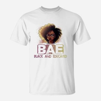 Bae Black And Educated T-Shirt - Seseable