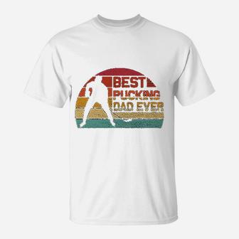 Bamys Best Pucking Dad Ever Funny Fathers Day Hockey Pun T-Shirt - Seseable