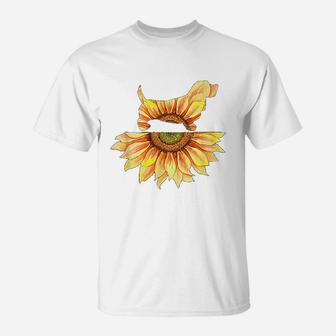 Basset Hound Basset Hound Gift Sunflower Women T-Shirt - Seseable