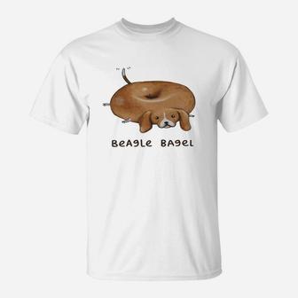 Beagle Bagel Beagle Dogs T-Shirt - Seseable