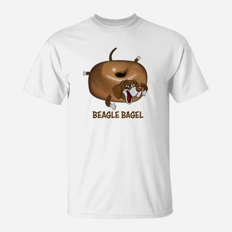 Beagle Likes Sweet Bagel Funny Dog Beagle Lover T-Shirt - Seseable