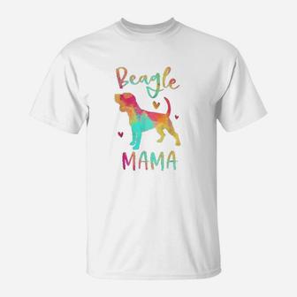 Beagle Mama Colorful Beagle Gifts T-Shirt - Seseable