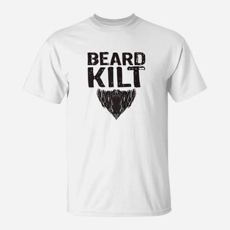 Beard Kilt Scottish Tees Dad Men Grandpa Uncle Gifts T-Shirt - Seseable