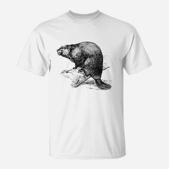 Beaver Biber Nagetier Rodents Wood Water4 - Mens Premium T-shirt T-Shirt - Seseable