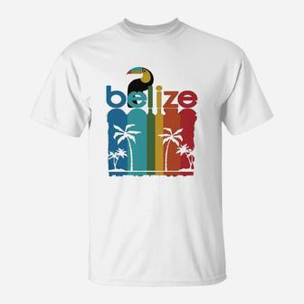 Belize Travel Poster T-shirt Travel Cruise Retro 70s 80s T-Shirt - Seseable