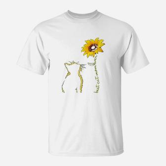 Best Cat Mom Ever Sunflower Mothers Day Gifts T-Shirt - Seseable