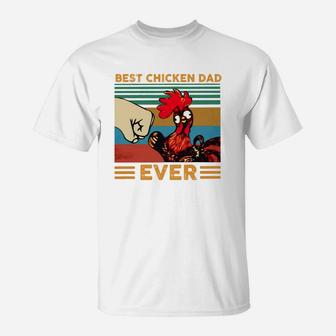 Best Chicken Dad Ever Vintage T-shirt T-Shirt - Seseable