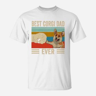 Best Corgi Dad Ever Vintage Shirt T-Shirt - Seseable