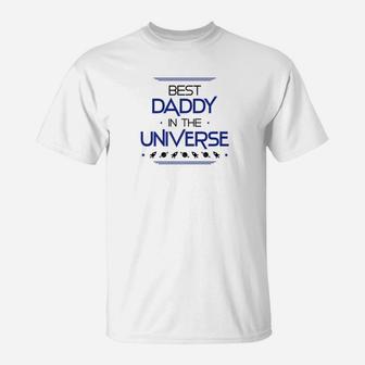 Best Daddy In The Universe Fathers Day Gifts Space From Kids Premium T-Shirt - Seseable