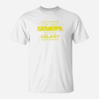 Best Grandpa In The Galaxy Fathers Day Star Grandpa Premium T-Shirt - Seseable