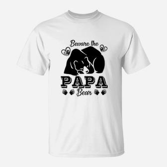 Beware The Papa Bear Sleeping Bear T-Shirt - Seseable