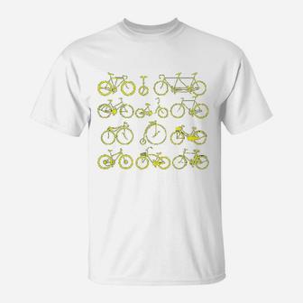 Bicycle Cycling Mountain Bike Humor Cyclist Hipster Rider T-Shirt - Seseable