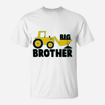 Big Brother Little Brother Gift For Tractor Loving Boys Siblings Set T-Shirt - Seseable
