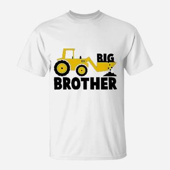 Big Brother Little Brother Gift For Tractor Loving Boys Siblings Set T-Shirt - Seseable