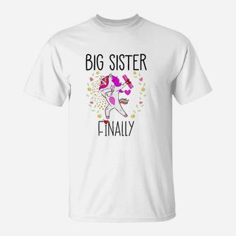 Big Sister Finally Unicorn To Be A Big Sister Again T-Shirt - Seseable
