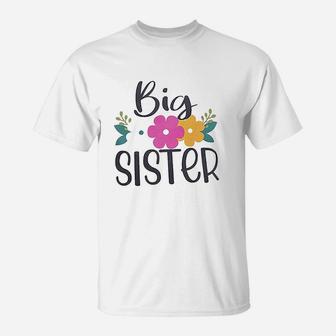Big Sister Little Sister Matching Outfits Bodysuit Gifts Girls T-Shirt - Seseable