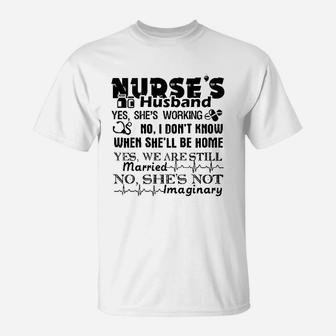 Bigs Nurses Husband, funny nursing gifts T-Shirt - Seseable