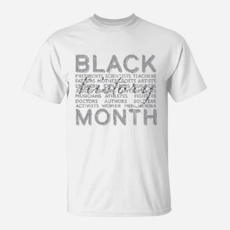 Black History Month Occupations And Identities T-Shirt - Seseable