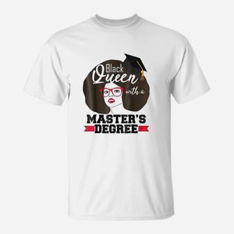 Black Queen Masters Degree Graduation Msw Mba Gift T-Shirt - Seseable