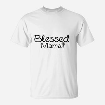 Blessed Mama Cute Mothers Day New Baby Wife T-Shirt - Seseable
