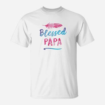 Blessed Papa Shirt Puerto Rico Dad Fathers Day Gift T-Shirt - Seseable