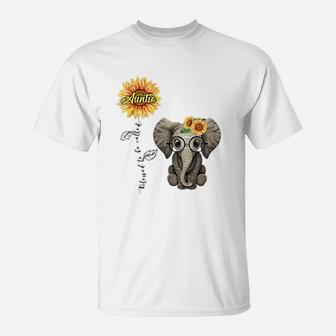 Blessed To Be Called Auntie Hippie Elephant T-Shirt - Seseable