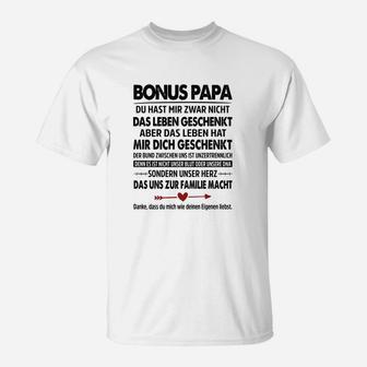 Bonus Papa Dankeschön T-Shirt, Herzerwärmender Spruch Design - Seseable