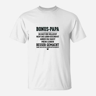 Bonus-Papa Herren T-Shirt, Liebevolle Botschaft für Stiefväter - Seseable