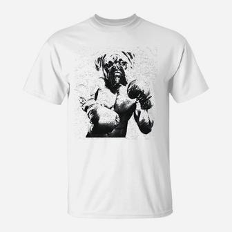 Boxer Boxing Funny Fitness Workout Puppy Dog T-Shirt - Seseable