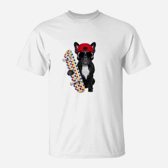 Bulldog Skateboard T-Shirt - Seseable