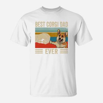 Bump Fit Best Corgi Dad Ever Dog Lovers Vintage Shirt T-Shirt - Seseable