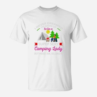 Camping Lady Camping T-Shirt | Seseable CA
