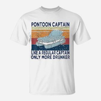 Captain Like A Regular Captain Only More Drunk Boat T-Shirt - Seseable