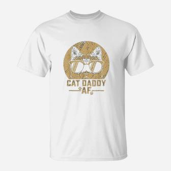 Cat Daddy Af Vintage Cat Dad Head Funny Fathers Day Gift T-Shirt - Seseable