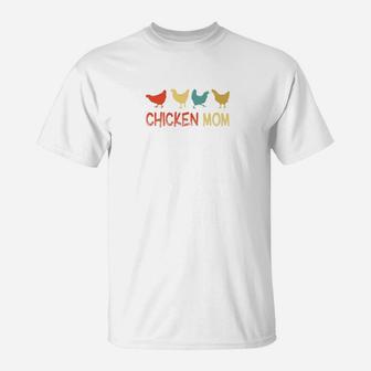Chicken Mom Vintage Retro Best Gifts For Mom T-Shirt - Seseable