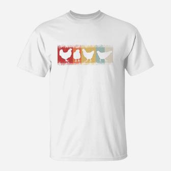 Chicken Vintage Design Funny For Animal Lovers T-Shirt - Seseable