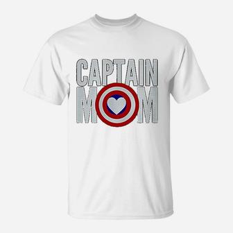 Christmas Gift For Mom Birthday Gift Captain Mom Superhero T-Shirt - Seseable