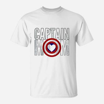 Christmas Gift For Mom Birthday Gift Captain Mom Superhero T-Shirt - Seseable