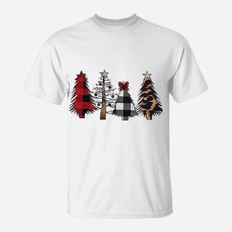 Christmas Tree Leopard Colorful T-Shirt - Seseable